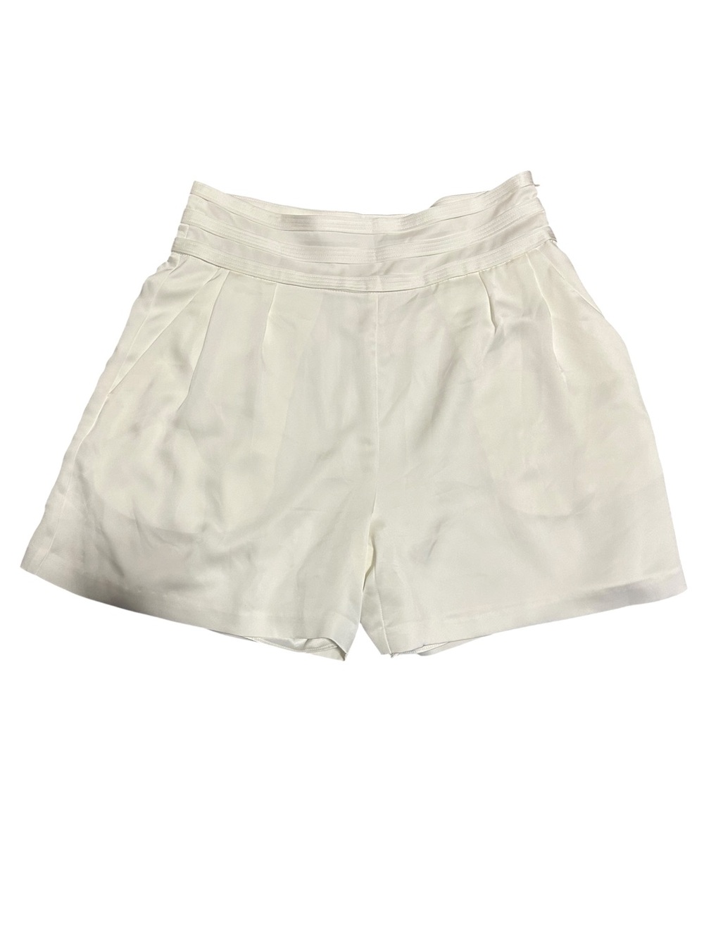 Ramy Brook Joss Pleated Shorts Ivory Size 4 - Picture 2 of 10